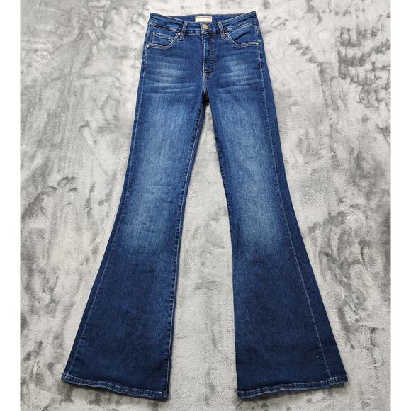 Kut from the Kloth Denim - Kut From The Kloth Jeans Womens 2 Blue Ana High Rise Fab Ab Super Flare Stretch